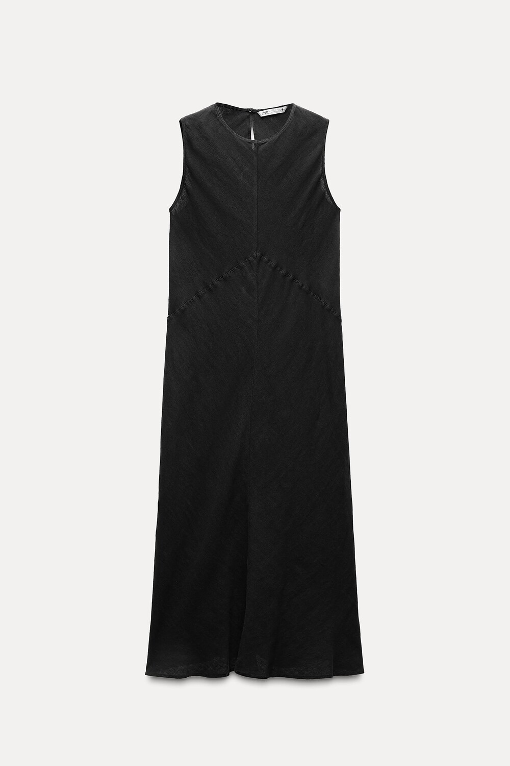 

Платье Zara Zw Collection 100% Linen Midi, черный