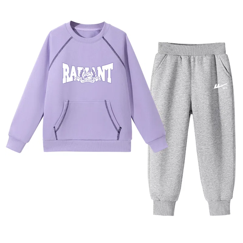 Детский спортивный комплект в стиле хип-хоп, Light Purple/H White Purple-Gray/H Silicone Huili White K, WARRIOR