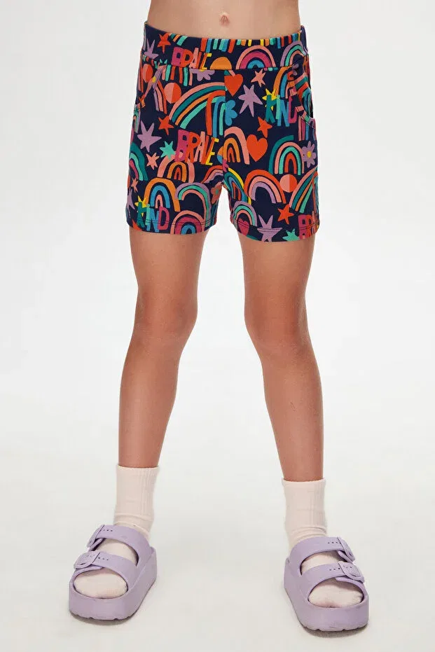 Детские шорты для девочек с принтом Brave Happy Girl Lovetti, Patterned