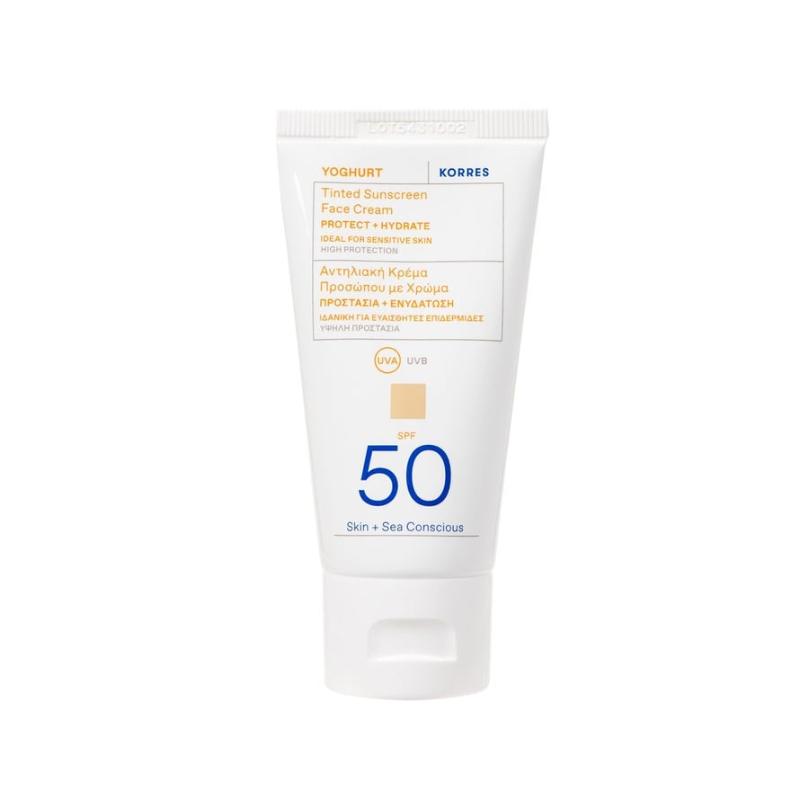 

Korres Yoghurt, цветной защитный крем для лица SPF50, 50 мл