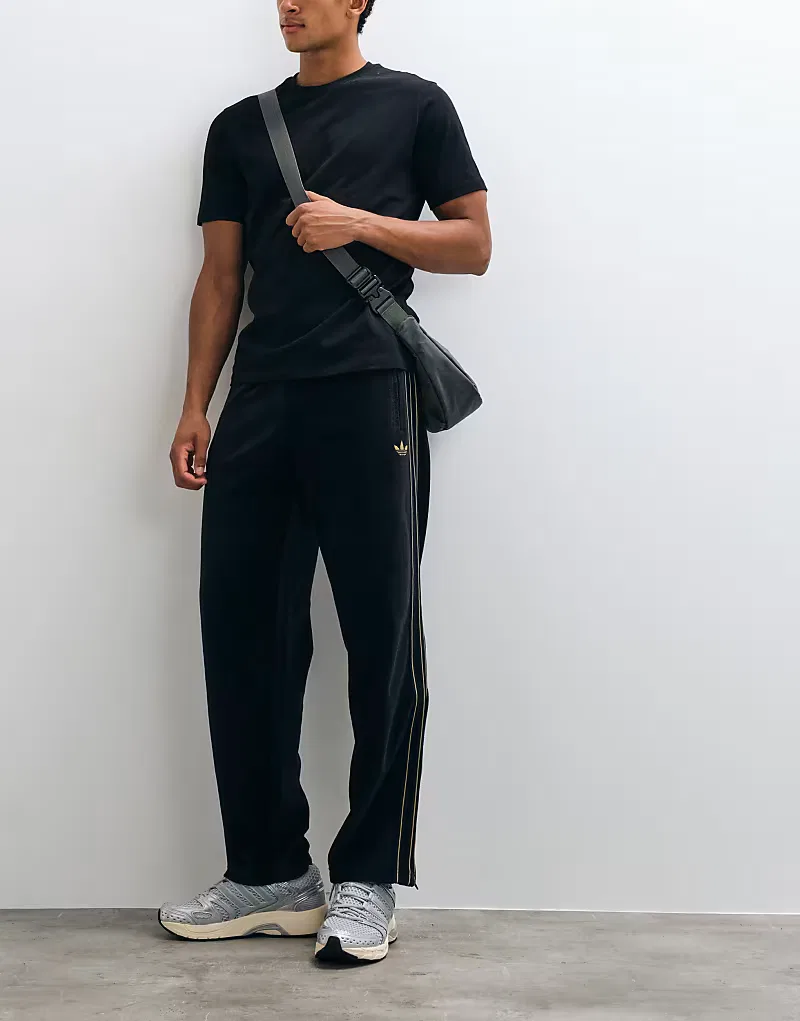 Спортивные брюки Adidas Originals Firebird из велюра, черный — фото 2