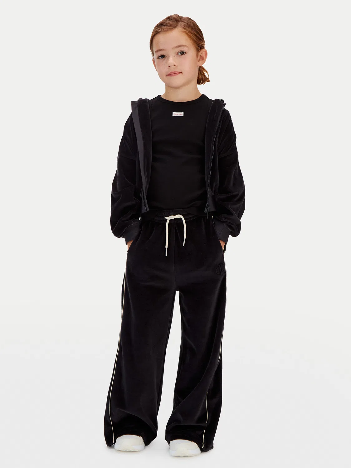 Спортивные штаны стандартного кроя для девочки Velvet Calvin Klein Jeans, черный