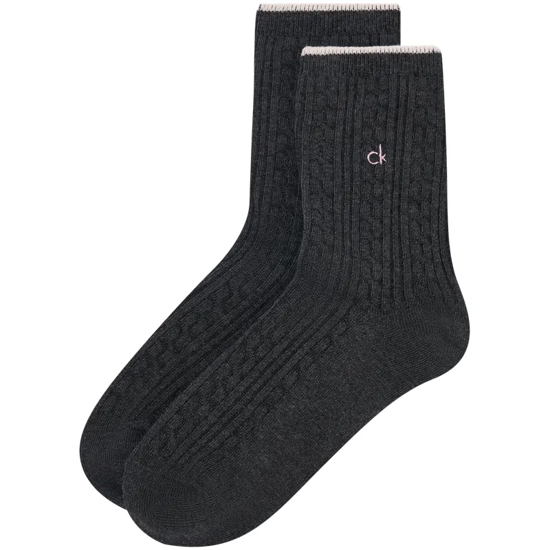 Женские носки с длинным голенищем Calvin Klein, Graphite Gray