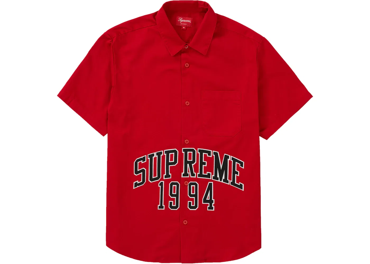 Мужская рубашка с коротким рукавом Supreme S/S Work Shirt, Red