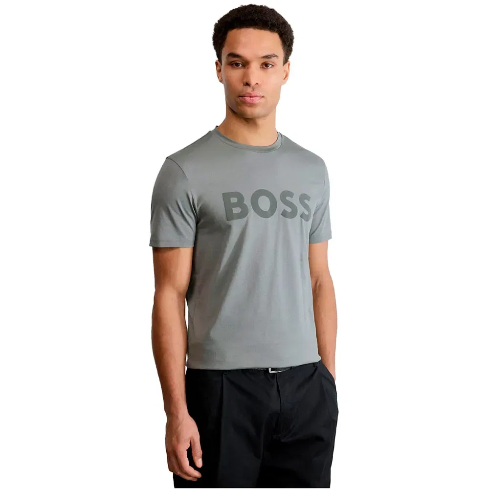 Мужская футболка с коротким рукавом BOSS Thinking, Grey
