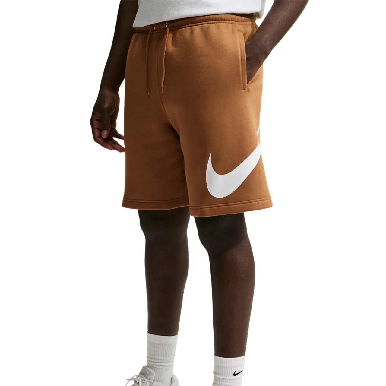 Шорты мужские Solo Swoosh Nike, цвет Ale Brown/Ale Brown/White