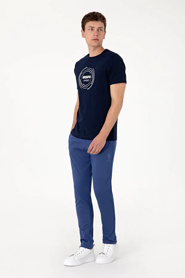 Мужские спортивные штаны скинни-фит U.S. Polo Assn., Light Navy Blue — фото 3