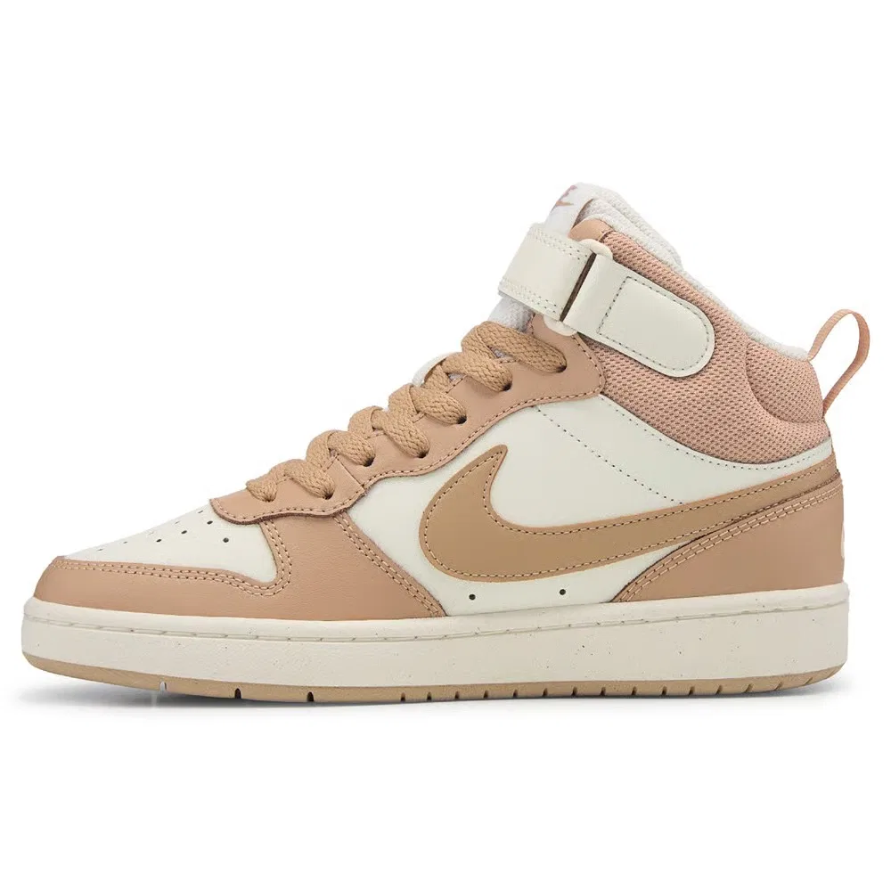 Детские кроссовки Kids' Court Borough средней высоты Nike, Off White/Tan — фото 3