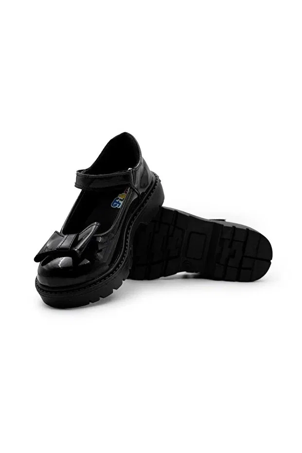 Детские балетки для девочек с бантом Lucky Collection, Black