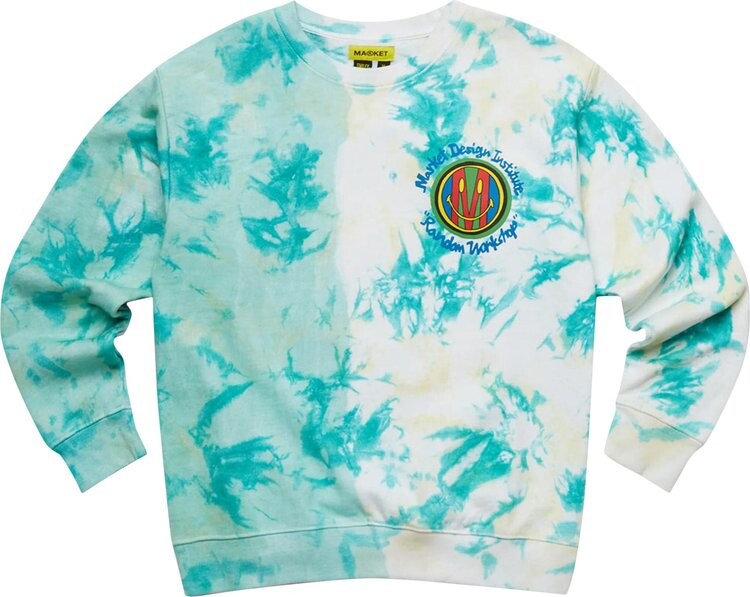 

Толстовка Market Smiley Market Design Institute Tie-Dye Crewneck Sweatshirt 'Two Tone Tie Dye', разноцветный