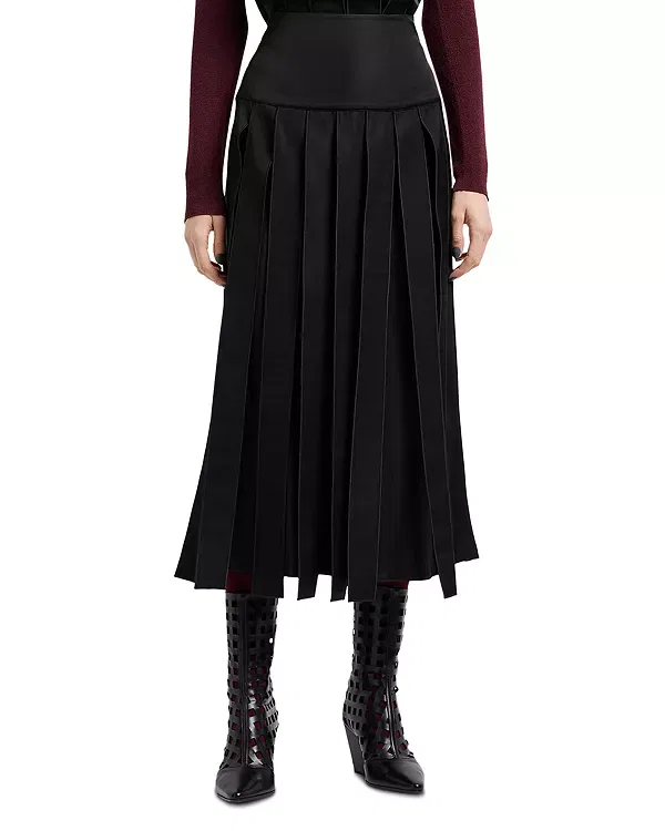 Женская юбка с бахромой Emporio Armani, черный