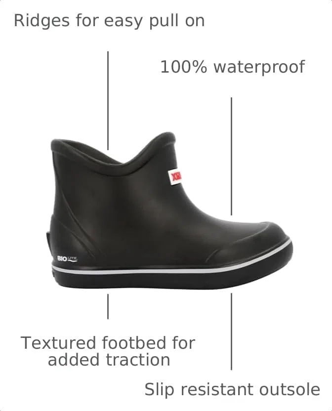 Детские ботинки на щиколотке с принтом XTRATUF TUFS Kids Ankle Deck Boot, Black — фото 3