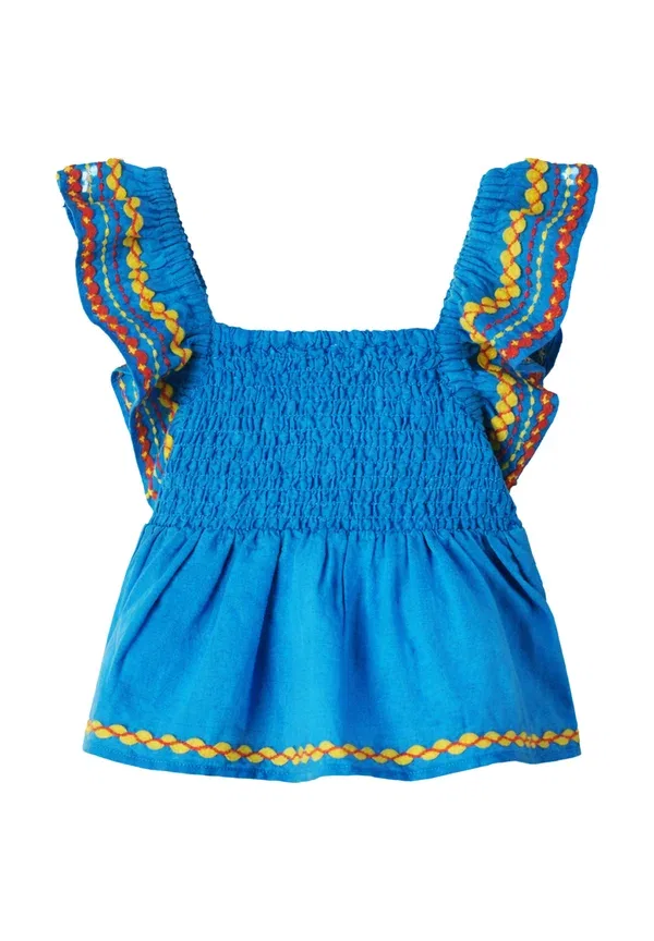 Блузка с вышивкой Blouse Stella Mccartney Kids, синий — фото 2