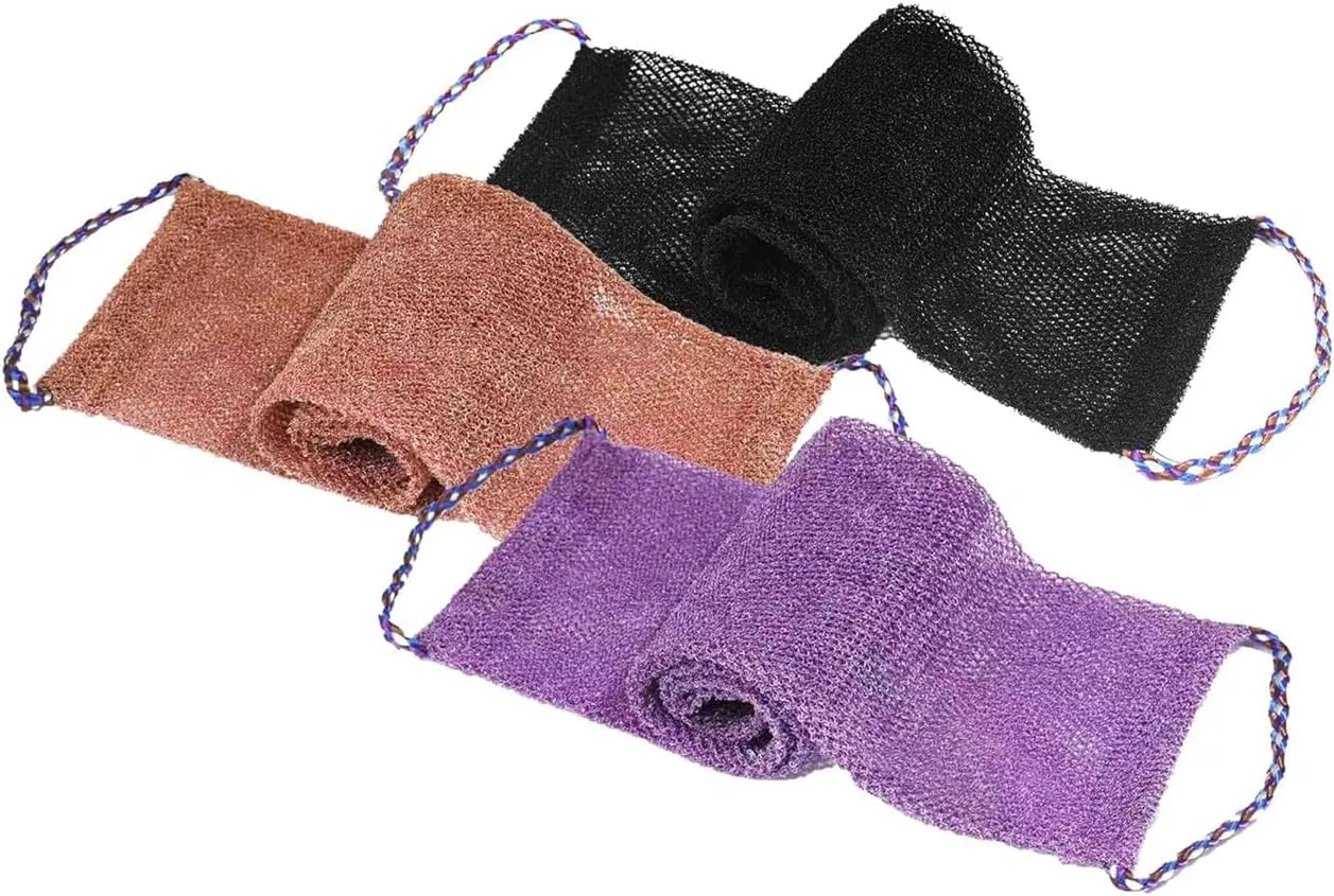 Мочалка для спины с двойной текстурой, 3 шт, нейлон, 75 см, XAGMODSHN — фото 4