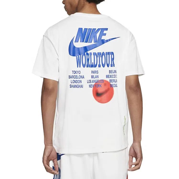 Футболка спортивная с принтом World Tour 2 Nike, белый — фото 3