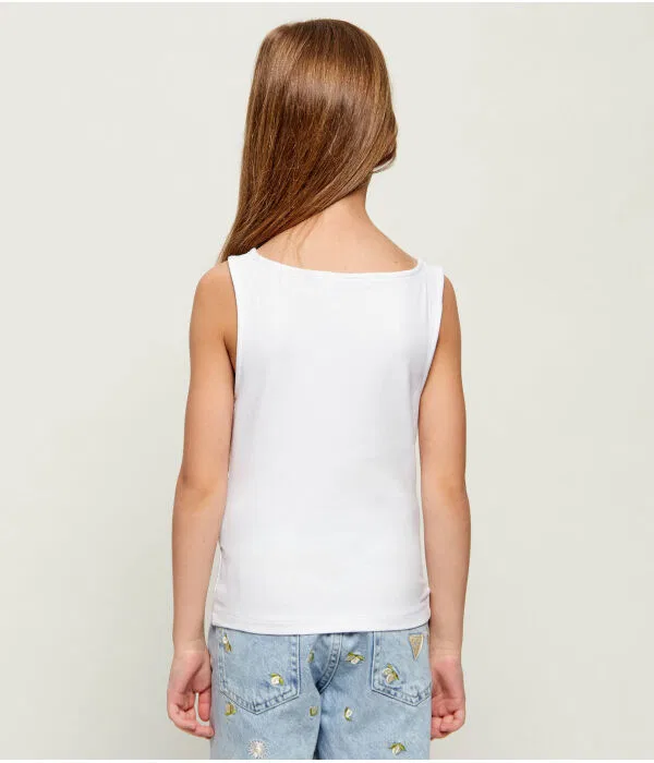 Детский топ для девочек Regular Fit Calvin Klein Jeans, белый — фото 3