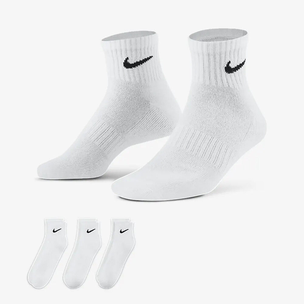 Носки Nike Everyday Cushioned Training Ankle, 3 пары, белый