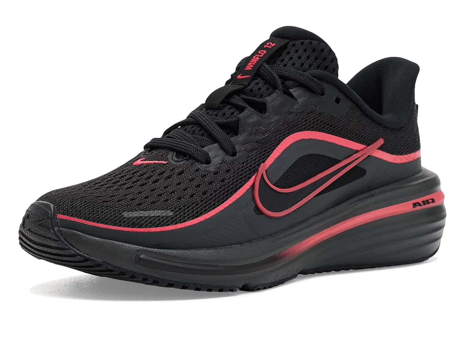Кроссовки Winflo 12 (для маленьких и больших детей) Nike Kids, Black/Black/Red Orbit/Dark Smoke Grey/University Red