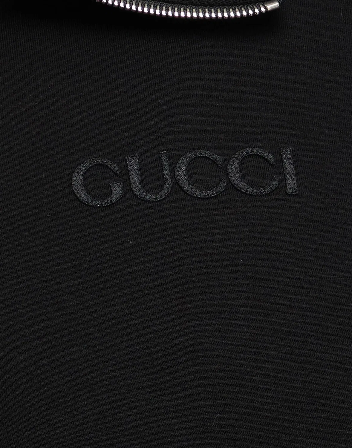 Свитшот мужской Gucci, из дайвинга с вышитым логотипом, черный — фото 2