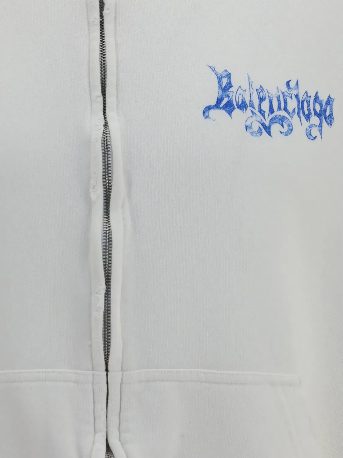 Худи белое из хлопка Balenciaga, белый — фото 2