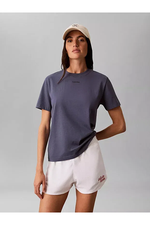 Женская хлопковая футболка с коротким рукавом Calvin Klein, Blue