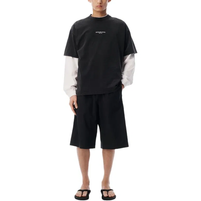 Футболка с круглым вырезом Washed Black, Alexander Wang — фото 3