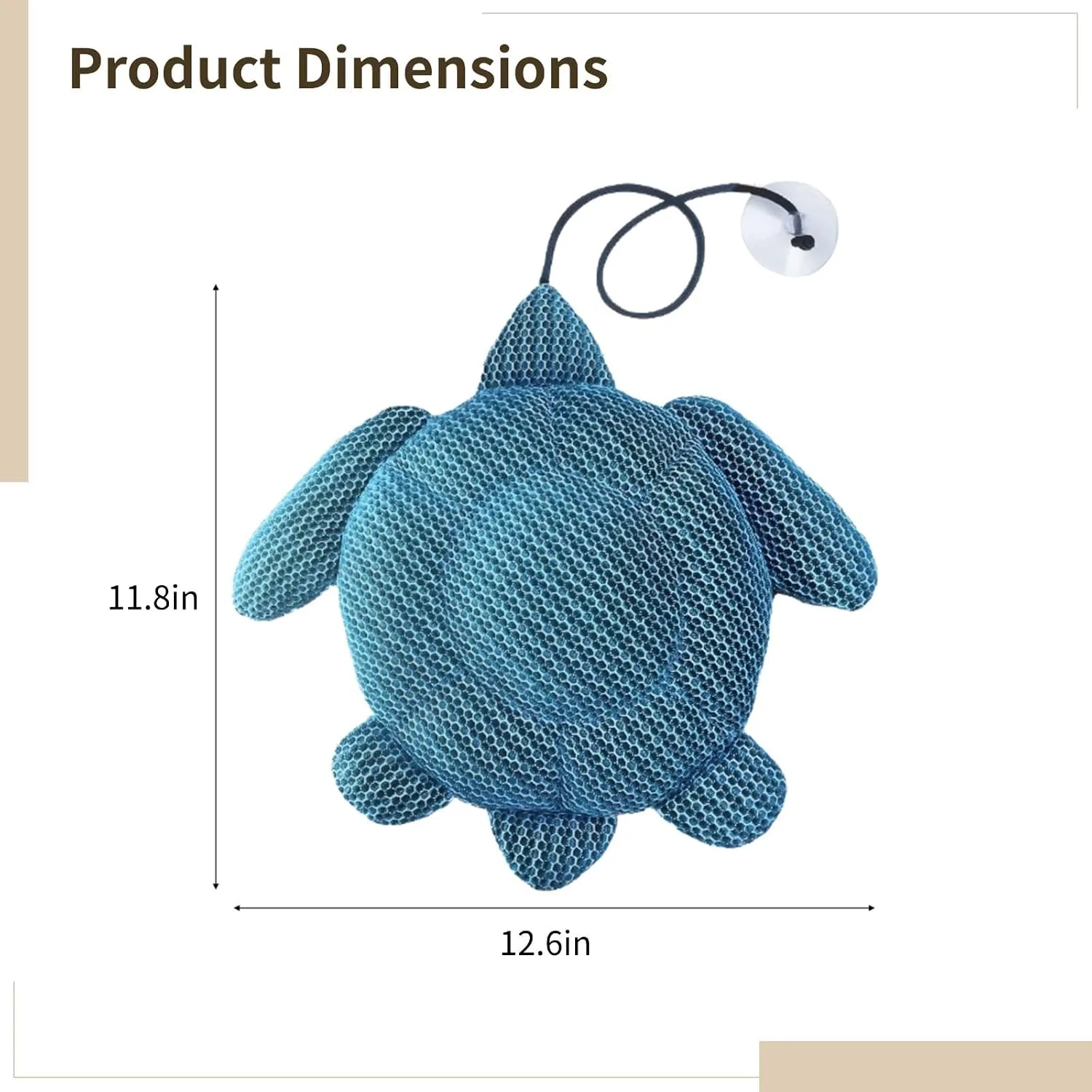 Губка для ванны Turtle Shaped, 2 шт, byepica, 24x27x2 см, Dark Blue — фото 2