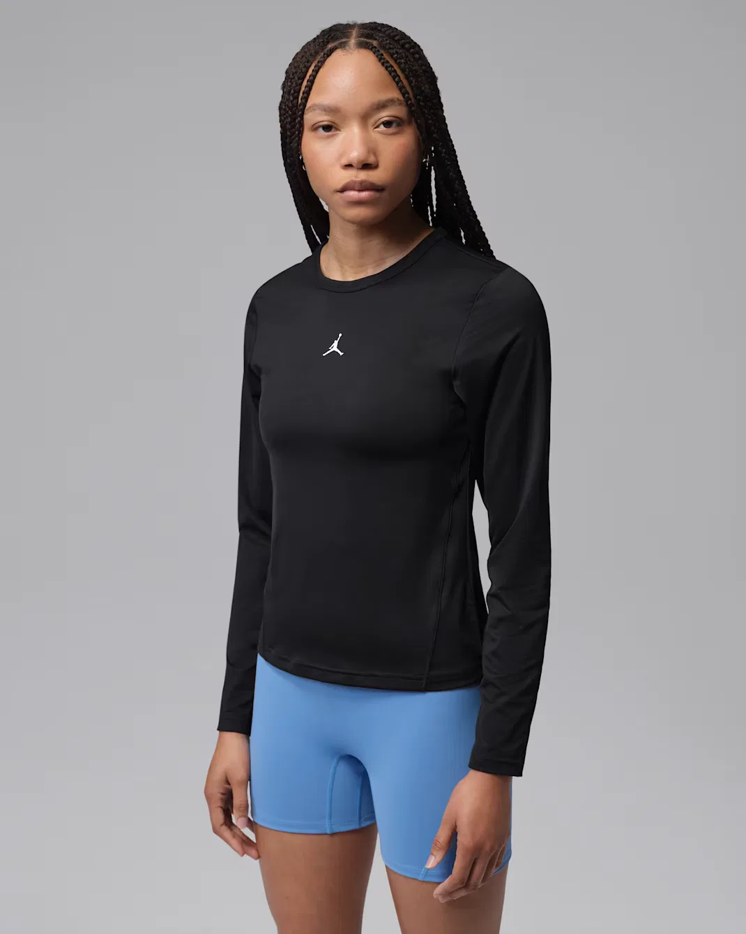 Женская футболка с длинными рукавами Dri-FIT Jordan Sport Essentials, Black/White
