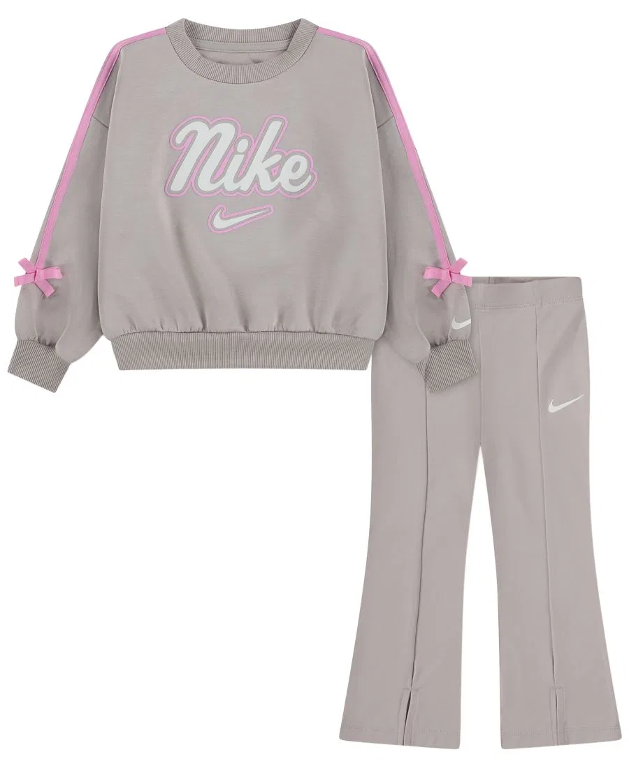 Комплект из топа и леггинсов с бантом Juxta-Girl Bow Stripe Nike, Moon Particle