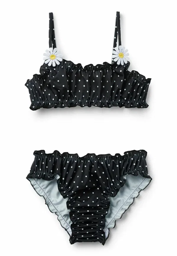 Купальник с цветочной аппликацией Pois set - bikini Tezenis, черный