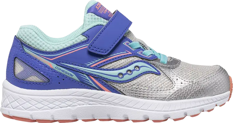 

Кроссовки Saucony Cohesion 14 A/C Big Kid Silver Periwinkle, серебряный, Серый, Кроссовки Saucony Cohesion 14 A/C Big Kid Silver Periwinkle, серебряный