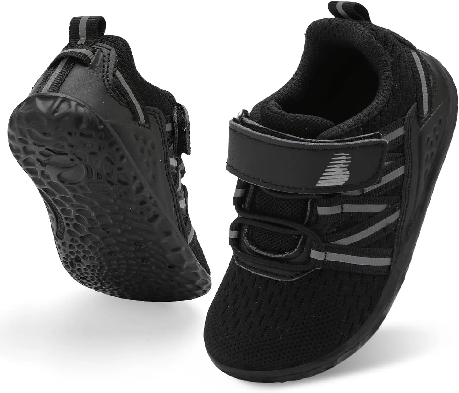 Детские кроссовки для девочек с мягкой антискользящей подошвой BARERUN, Black