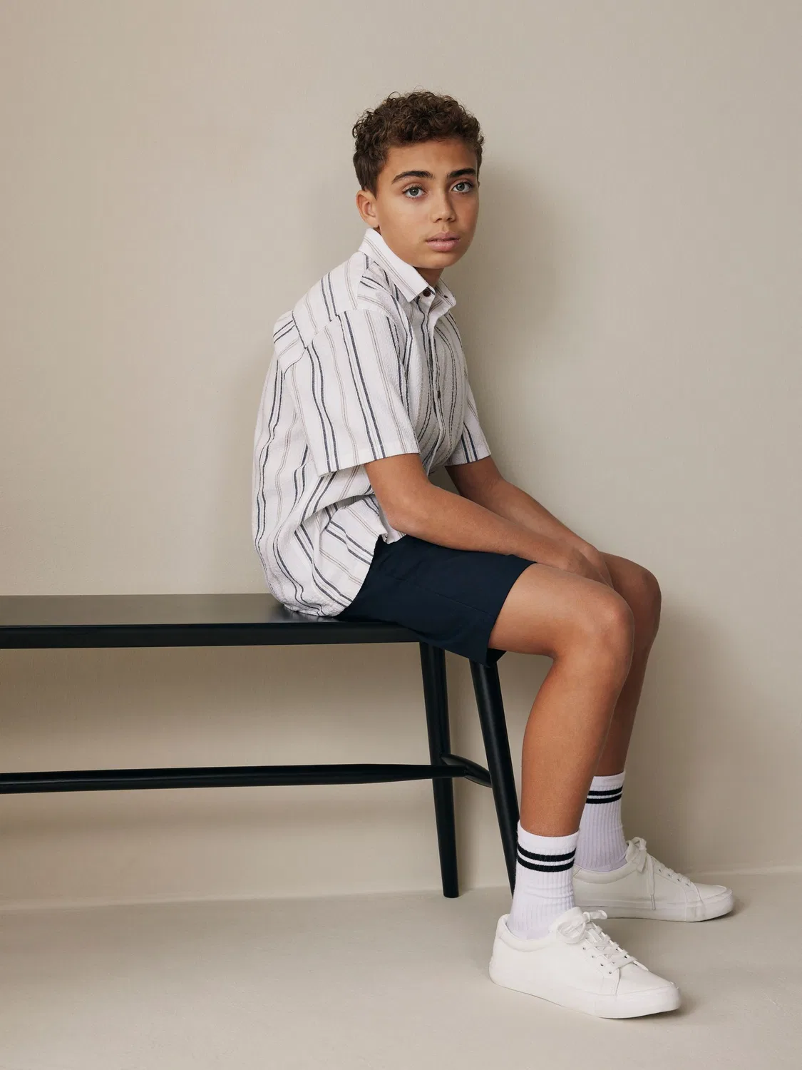 Шорты чинос, хлопок с эластаном, Premium Chino Shorts Next, темно-синий — фото 2