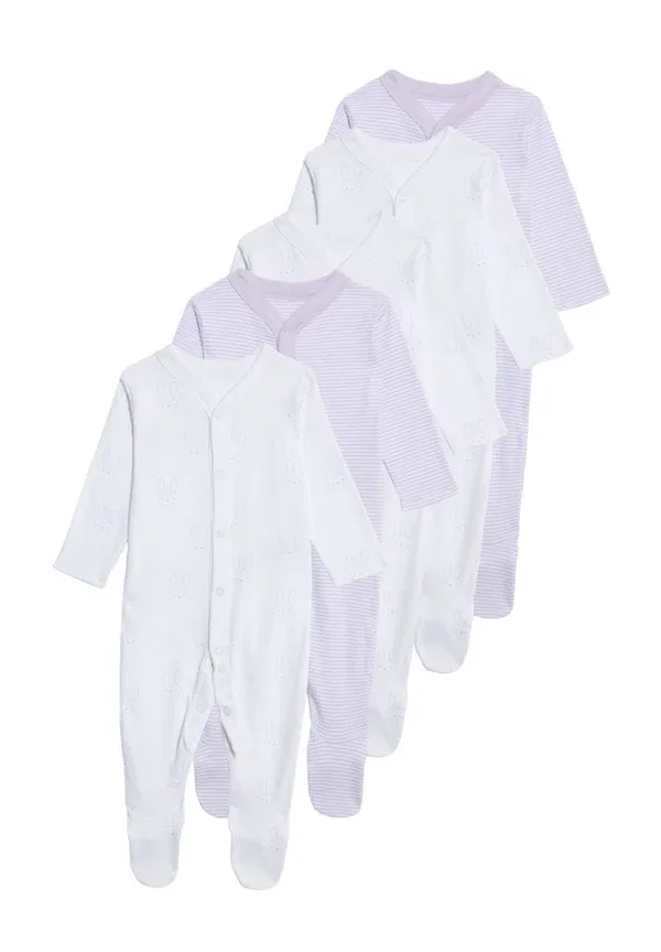 Комбинезон хлопковый 5Pk - sleep suit Marks & Spencer, lilac mix