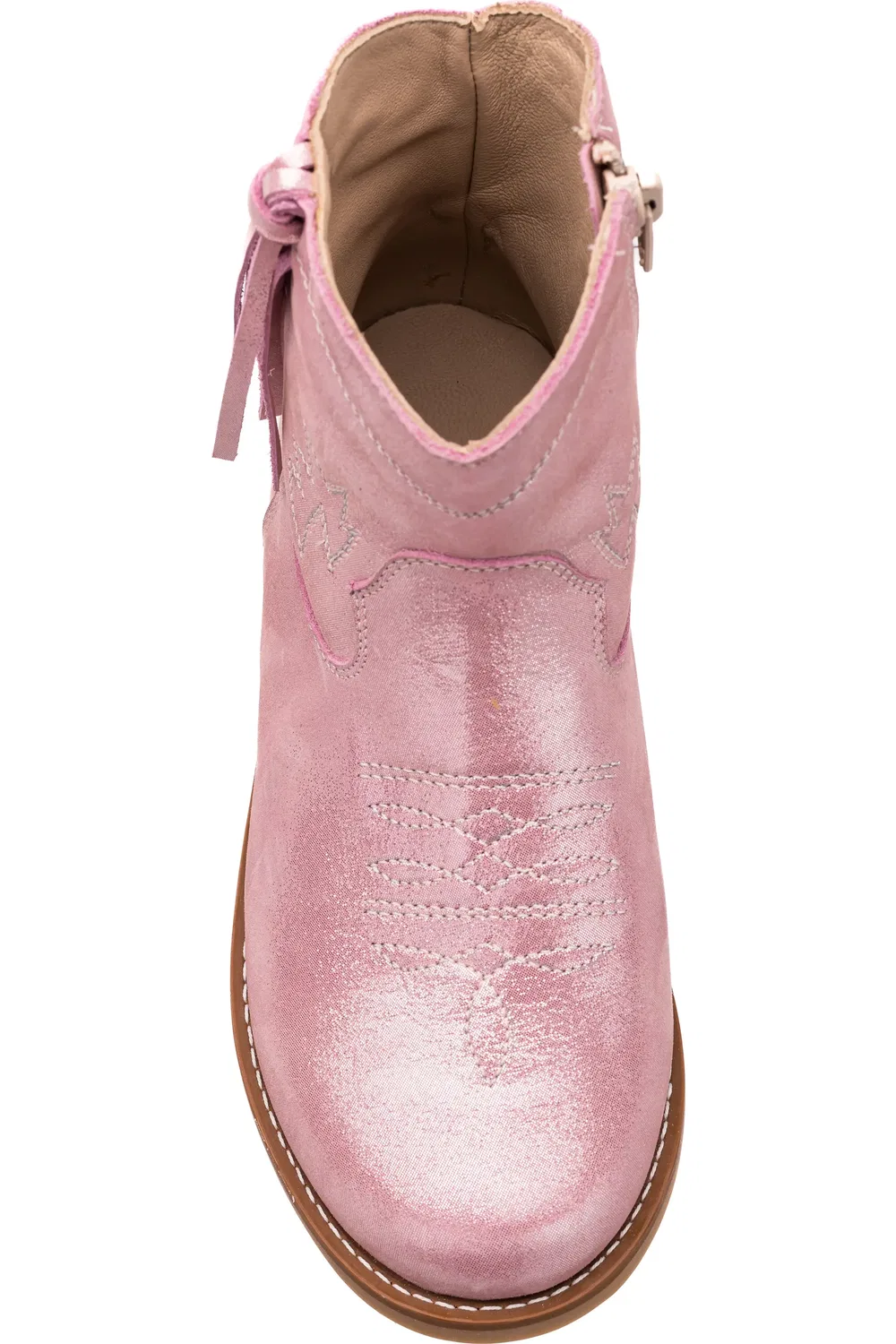 Детские ботинки ковбойские с мягкой стелькой Hannah Elephantito, Metallic Pink — фото 3