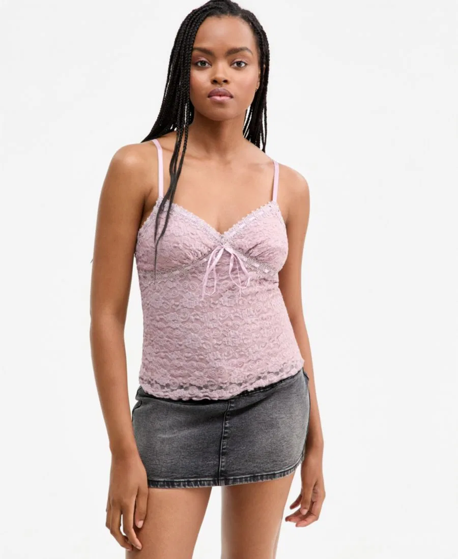 Топ-бюстье из кружева с лентами Madden Girl, Dusty Purple