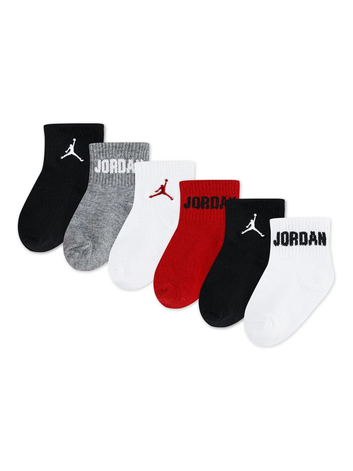 Носки детские, 6 пар Jordan Everyday Essential, красный/серый
