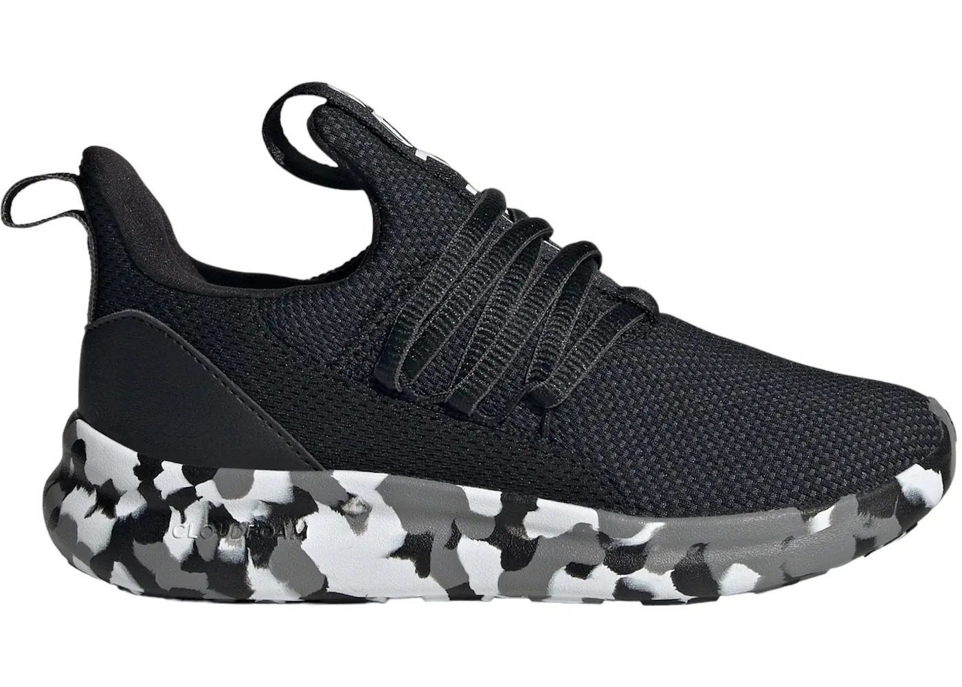 Детские кроссовки с шнуровкой Adidas Lite Racer Adapt 7.0, Core Black/Core Black/Grey Six