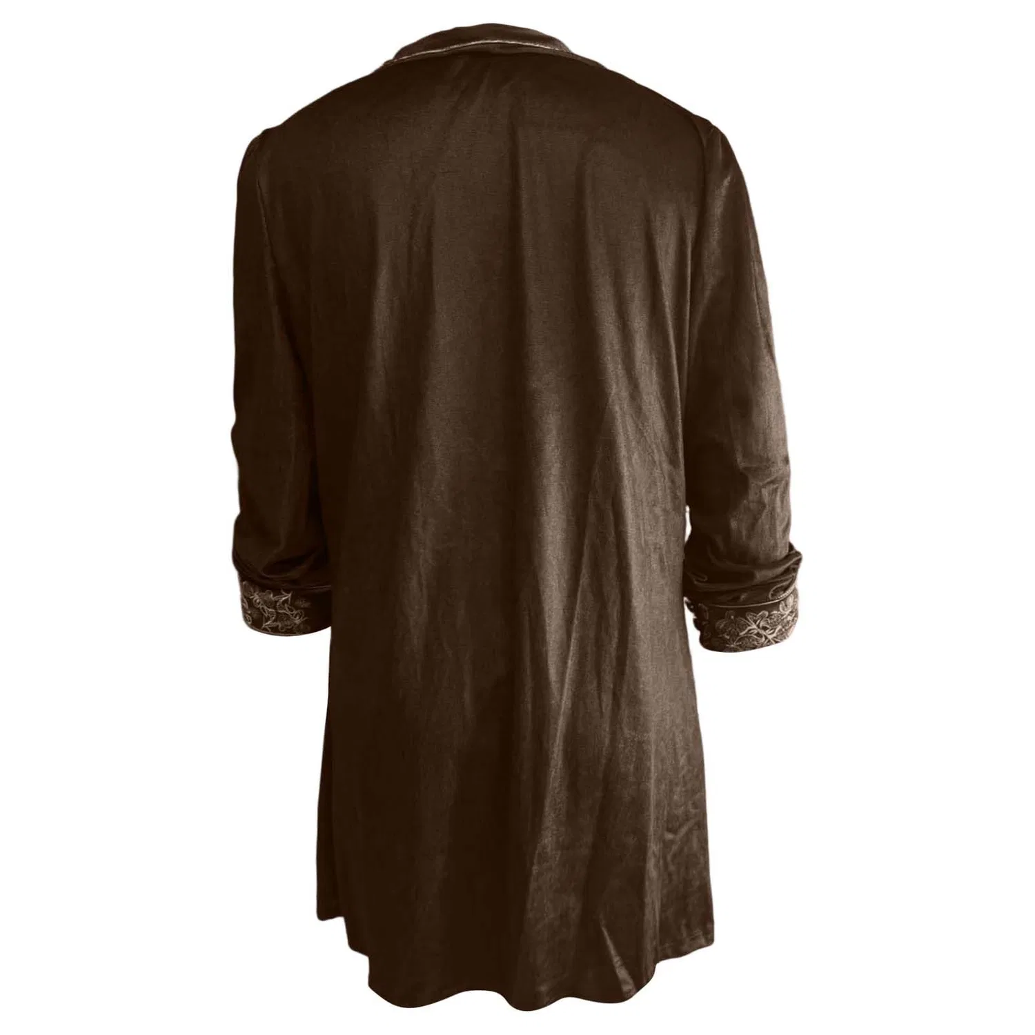 Женская бархатная куртка с длинным рукавом в винтажном стиле, brown — фото 4