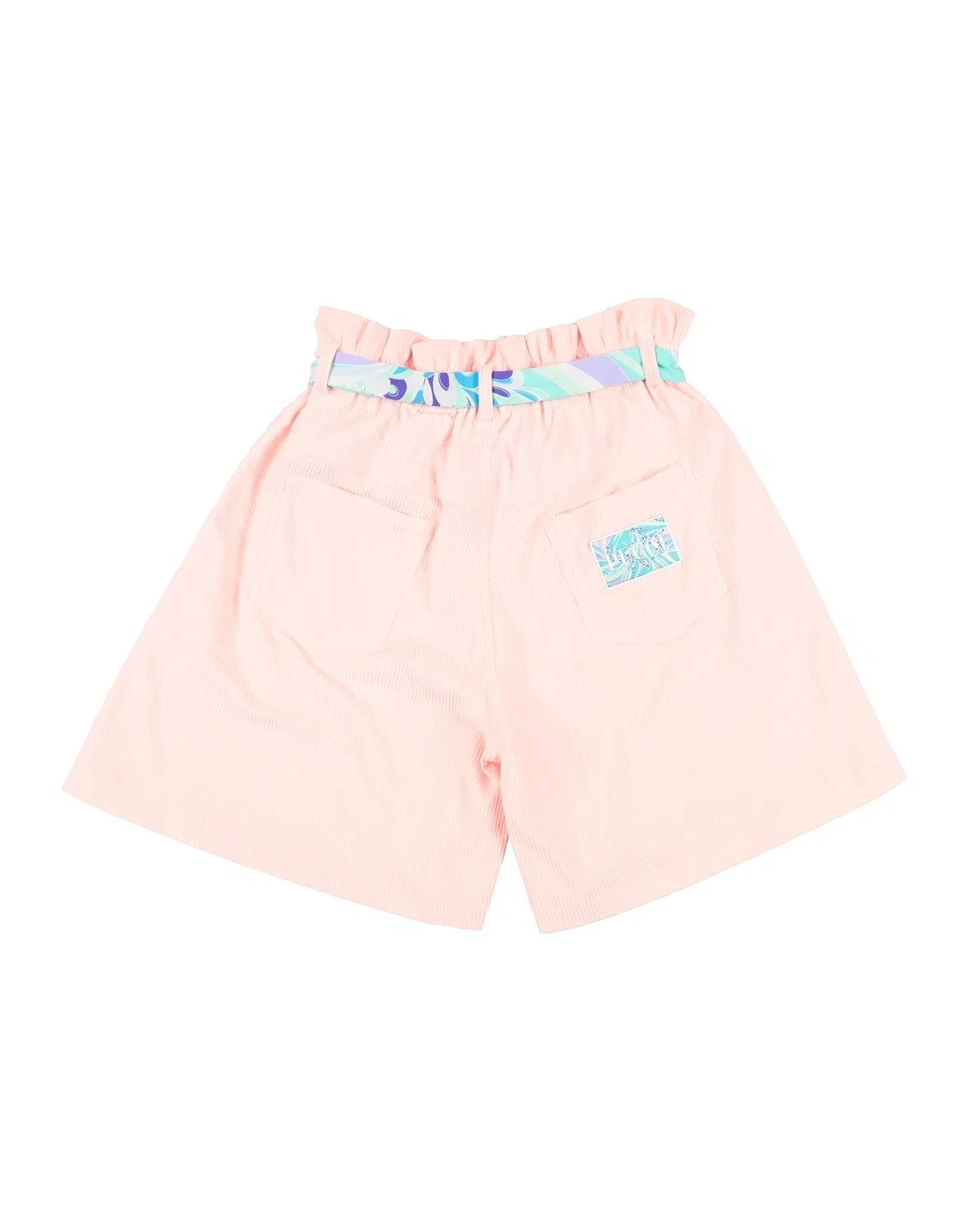 Детские шорты для девочек из вельвета Pucci, Light Pink — фото 2