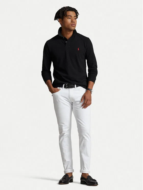 Поло custom slim fit Polo Ralph Lauren, черный — фото 2