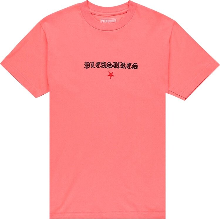

Футболка Pleasures Shine Embroidered Tee 'Coral', оранжевый