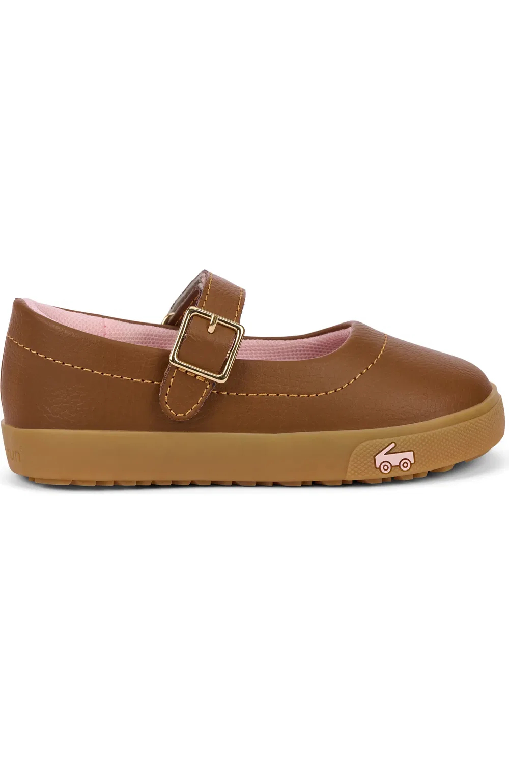 Туфли детские с регулируемым ремешком Lucia Mary Jane See Kai Run, Toffee Brown — фото 3