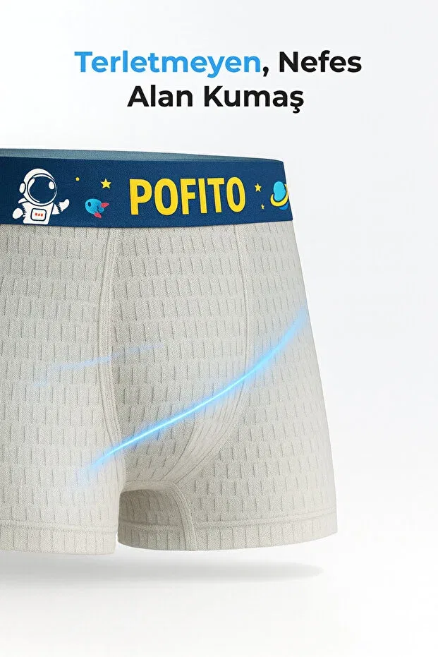 Детские боксеры для мальчиков хлопковые 2 шт Basics Pofito, Gray — фото 4
