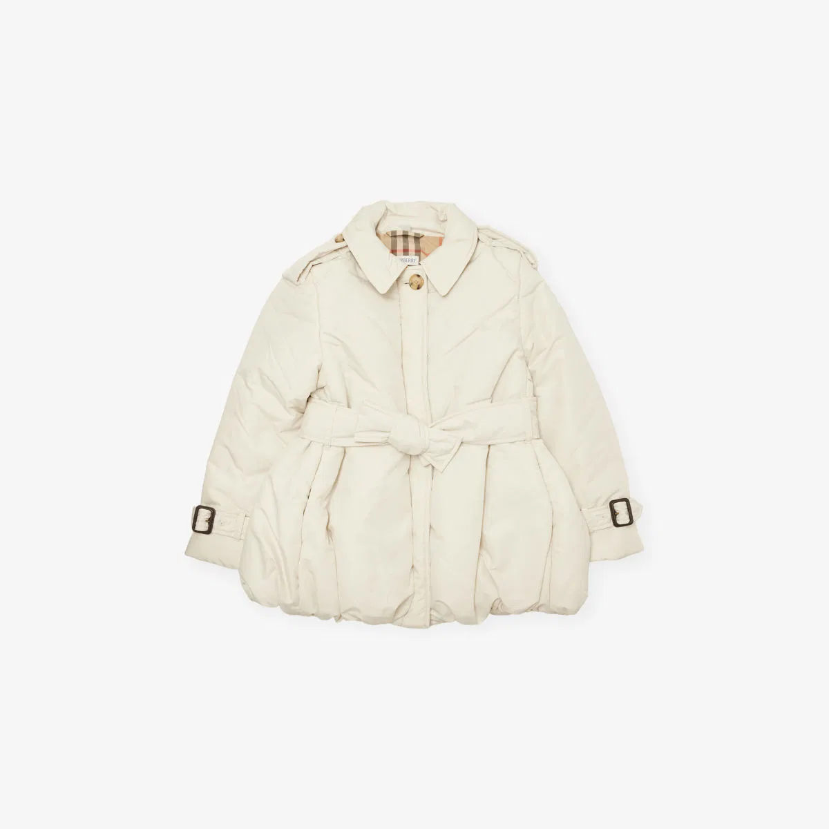 Утепленное нейлоновое пальто 4-14 лет Burberry