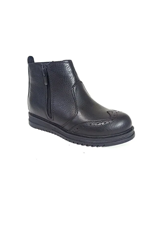Детские ботинки для девочек с принтом Genuine leather fur children's classic boots Winter Shoes, Black