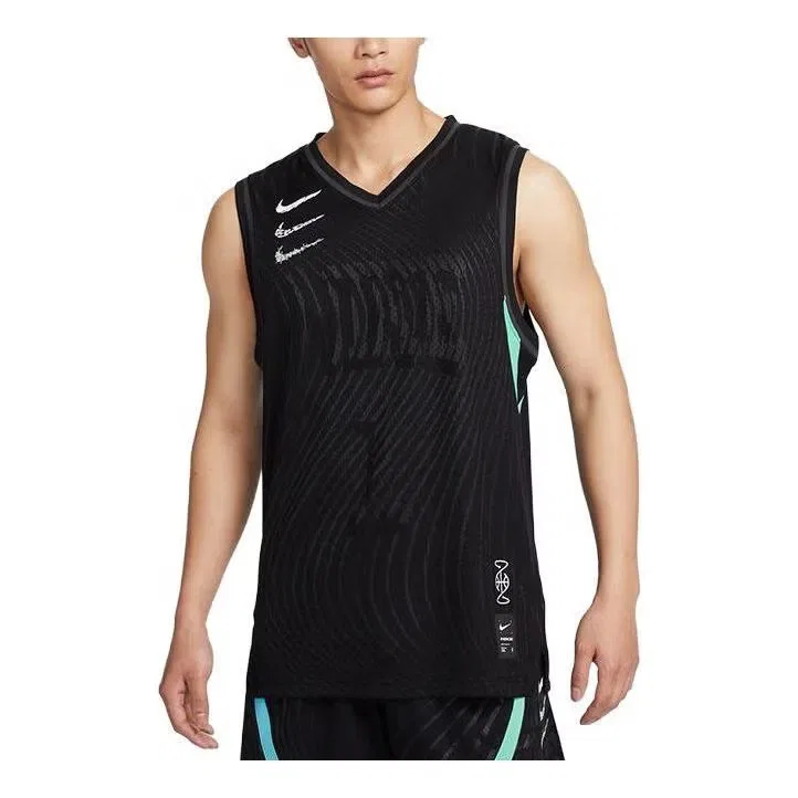 Футболка баскетбольная с принтом Nike Dri-Fit adv basketball jersey, черный