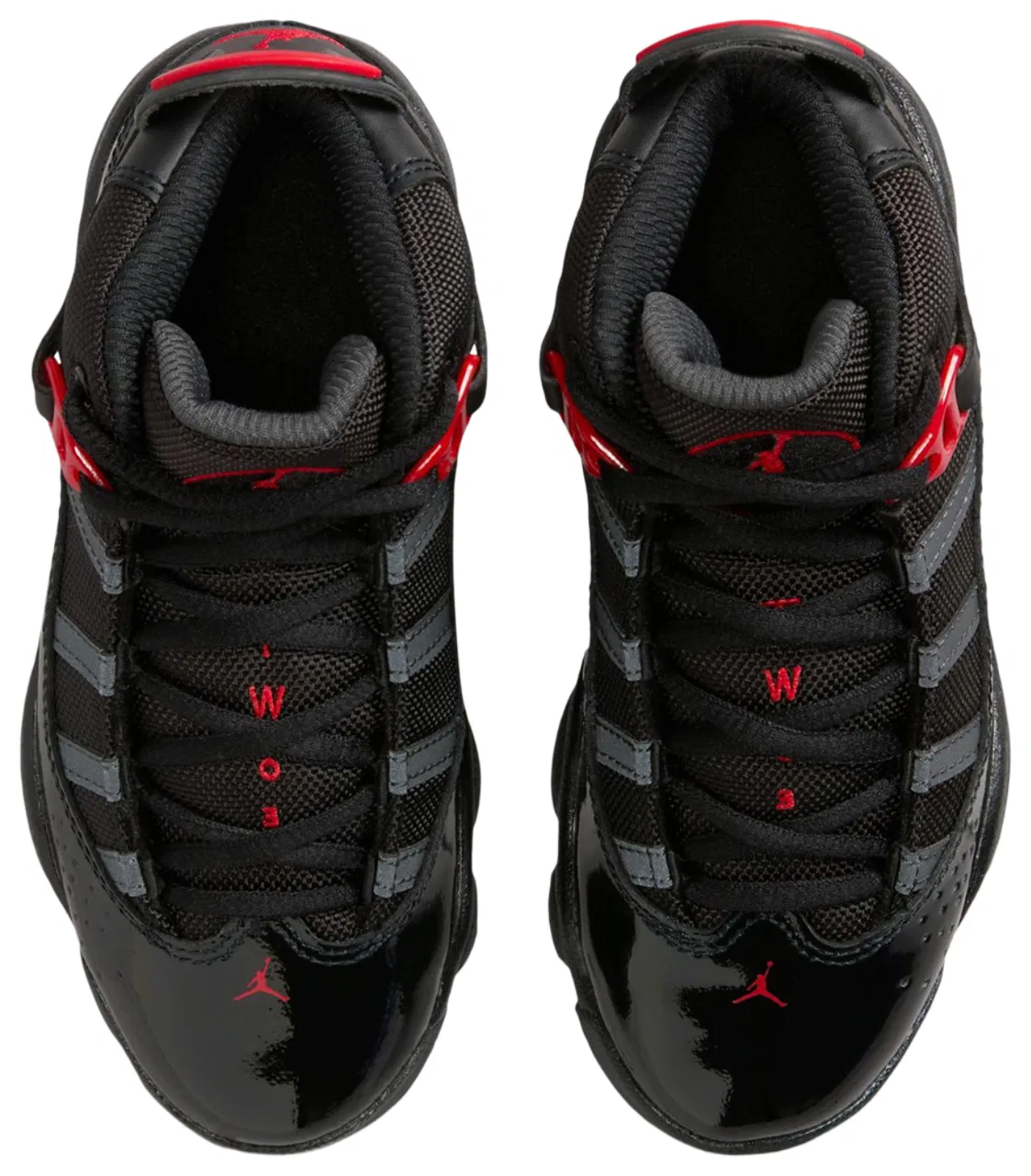 Кроссовки для мальчиков Jordan 6 Rings, цвет Black/Fire Red/Anthracite — фото 4
