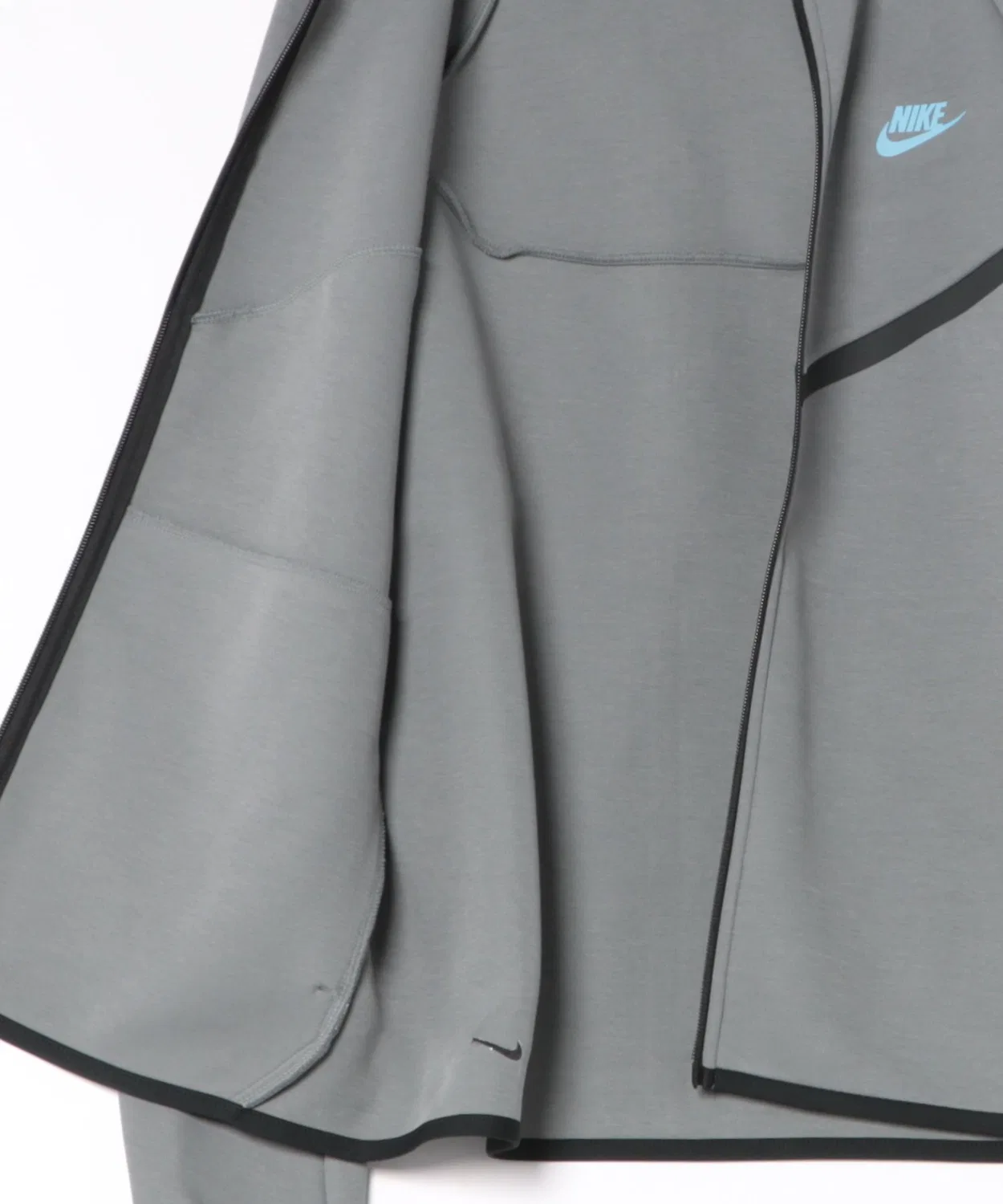 Мужская худи-джекет с длинным рукавомTech Fleece NIKE, Grey — фото 3