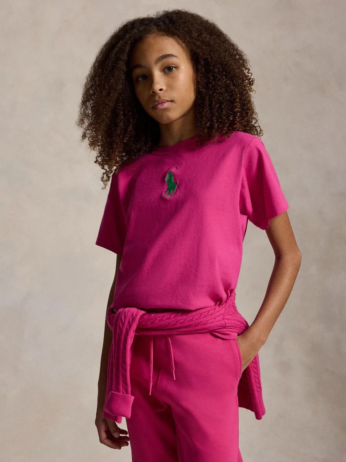Футболка оверсайз Pony Player Polo Ralph Lauren, розовый